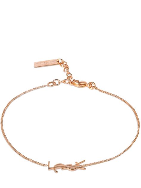 ysl logo thin chain bracelet|ysl bracelet women.